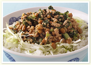 納豆豚肉どんぶり