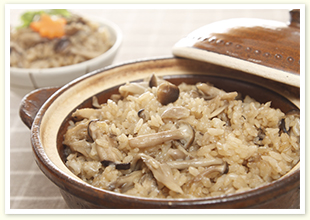 きのこの炊き込みチーズご飯