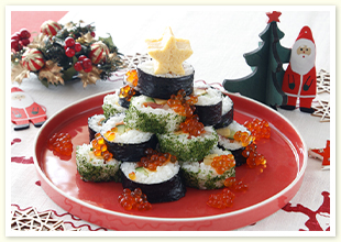 太巻きで簡単クリスマスツリー