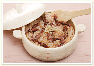 ほたるいかの炊き込みご飯