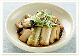 焼きねぎとエリンギの中華和え