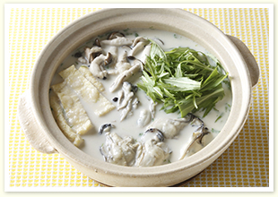 かきの塩麹豆乳鍋