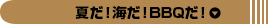 夏だ！海だ！BBQだ！
