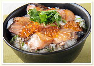 秋鮭といくらの親子丼